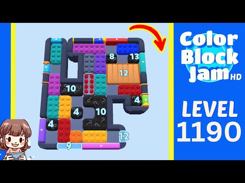 Color Block Jam Level 1190 Solution Walkthrough