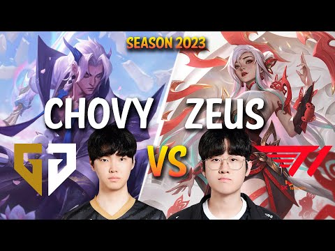 GEN Chovy vs T1 Zeus - Chovy YONE vs Zeus IRELIA Top - Patch 13.18 KR Ranked