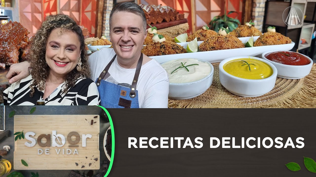 Bolinho de arroz, costela de porco com barbecue de goiaba e bolo de framboesa