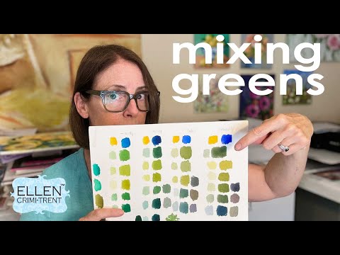 How I mix Watercolor Greens