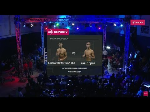 #BOXEOenDEPORTV - Categoría Pluma: Leonardo Fernández vs. Pablo Ojeda (Pelea Completa)