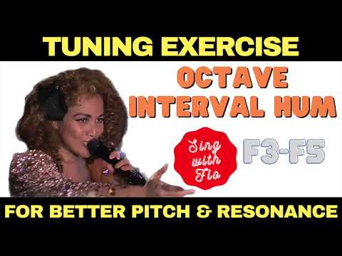 Octave Interval Humming Exercise F3 - F5 to improve your pitch, resonance and musicality