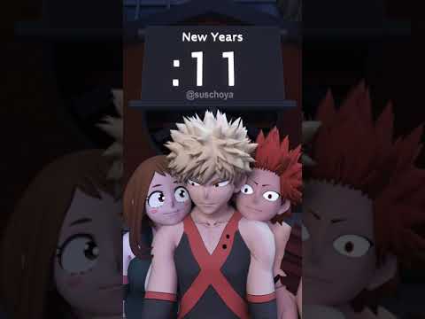 Feliz Ano Novo 2023 com Bakugou Ochako Kirishima MHA #148 #shorts