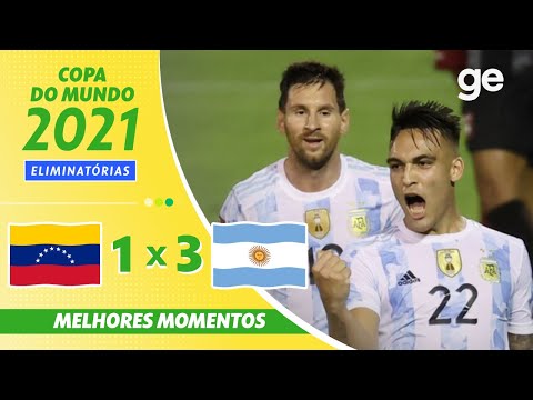 Gols e lances de Venezuela x Argentina