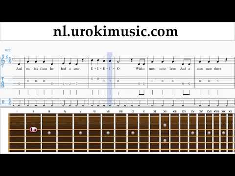 Gitaar Leren Spelen Old MacDonald - Had a Farm Tablatura Deel#2 um-b799