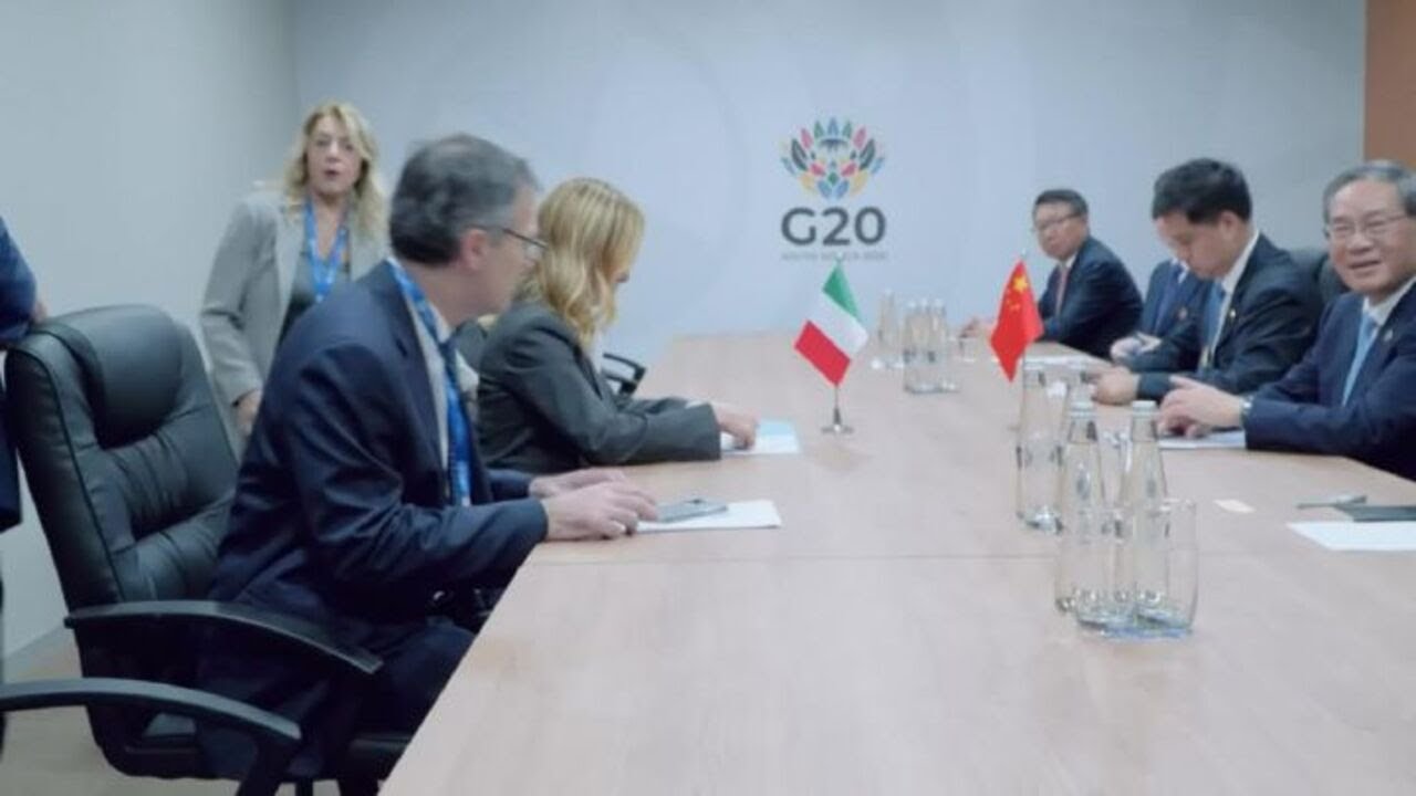 Meloni incontra il Primo Ministro cinese Li Qiang per un bilaterale al G20 Sudafrica