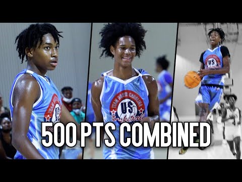 Meet AAU's SCARIEST DUO! Rob Dillingham & Aden Holloway Score 500 PTS in 1 Tourney🤯 ONLY 15 Yrs Old
