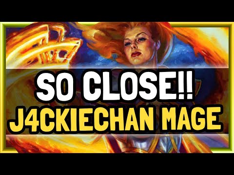 SO INCREDIBLY CLOSE!! Testing Out J4CKIECHAN's RANK#1 Mage Deck! | Hearthstone: Saviors of Uldum