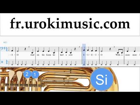 Comment Jouer du Tuba Old MacDonald - Had a Farm Tab Tablature Partie#2 um-b829