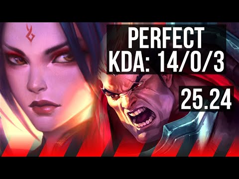 RIVEN vs DARIUS (TOP) | Perfect KDA: 14/0/3 | EUNE Master | 25.24
