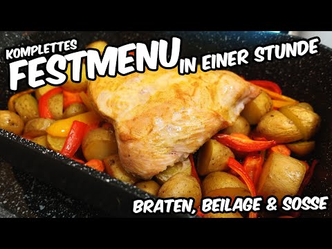 IN NUR 60 MINUTEN EIN WEIHNACHTSESSEN MIT BEILAGEN & SOSSE im TISCH BACKOFEN!
