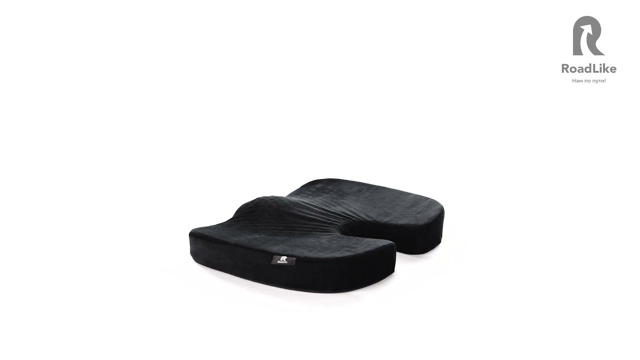 Подушка для сидения с эффектом памяти RoadLike Travel Support, черный