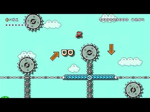 ★Blue world platforming★1-3 by ☆★PRINCE★☆ 🍄Super Mario Maker 2 ✹Switch✹ #bxj