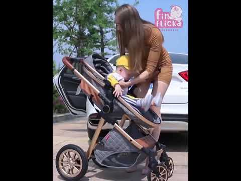 FinFlicka Kombivagn 3 i 1 Anti chock Lyx Högt landskap Barnvagn