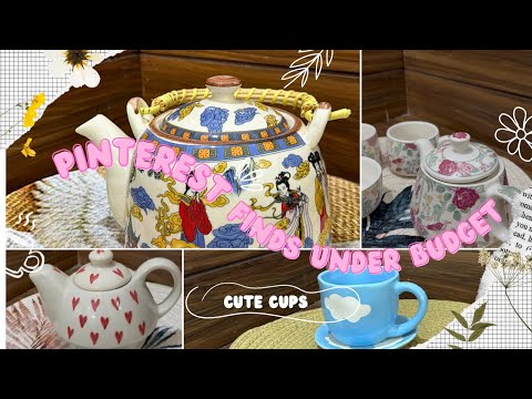Pinterest Haul Under Budget From Messho || Aesthetic Teapots, Cute cups and Table Mats