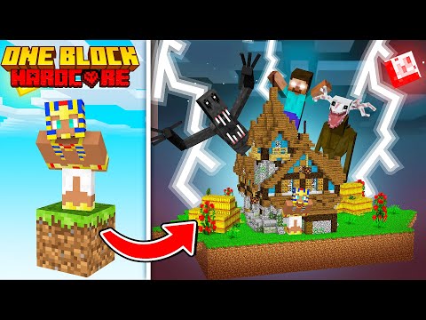 SOBREVIVI 100 DIAS EM APENAS UM BLOCO DE TERROR no MINECRAFT