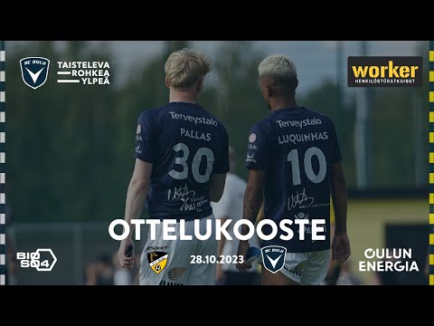 Worker ottelukooste FC Honka - AC Oulu 28.10.2023 (Eurolopputurnaus)