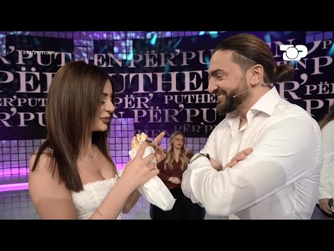 Eda duke ngrënë e duke puthur Viktorin - Për’puthen prapaskena