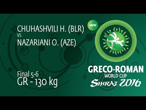 Final 5-6 GR - 130 kg: O. NAZARIANI (AZE) df. H. CHUHASHVILI (BLR), 8-7