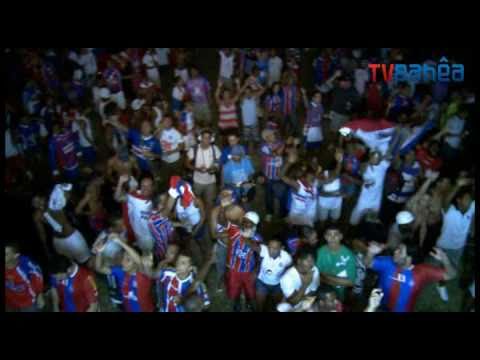 Festa do Time do Bahia depois do acesso a Série A