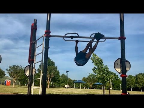 A set of windshield wipers on the pull-up bar