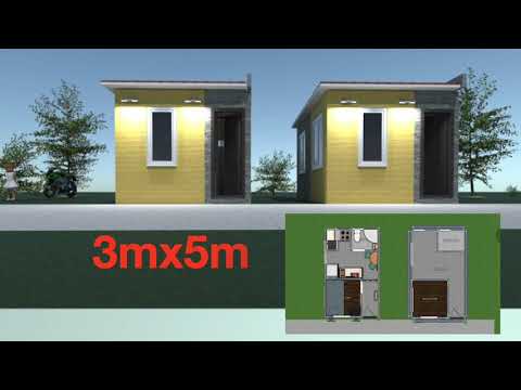 3X5 metros mini casa con una habitacion