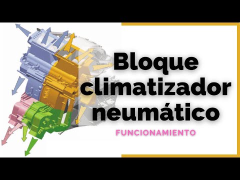 Funcionamiento del bloque climatizador del automóvil con accionamiento neumático