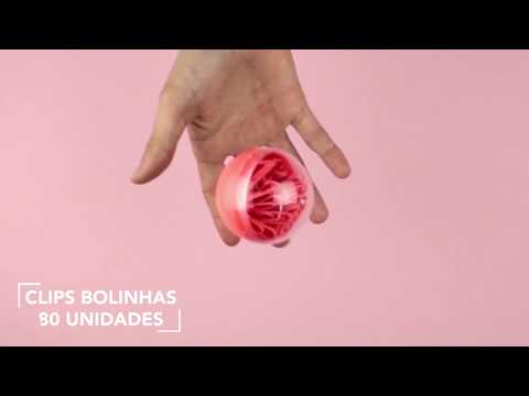 Vídeo do produto Clips 28mm Bolinhas Cores Sortidas 80 Unidades