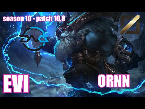 【韓国サーバー/GM】DFM EVI オーン(Ornn) VS ガリオ(Galio) MID - Patch10.8 KR Ranked【LoL】