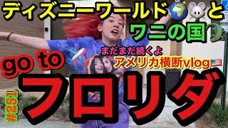 Go toディズニーワールド?とワニの国フロリダ?LAにおさらばしてもアメリカ横断Vlogは続きまくりますが破天荒５人組はフロリダでもやらかしあげてて草とりまワニに食べられないように気をつけて？