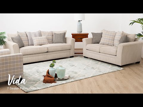 7 Seater Fabric Sofa Set - Vida | Furniture Palace