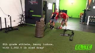 Benny LoDuca 1002.5 LB Sled Drag!!