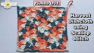 Harvest Dishcloth using Scallop Stitch - Jayda InStitches Live Tutorial - November 10, 2025