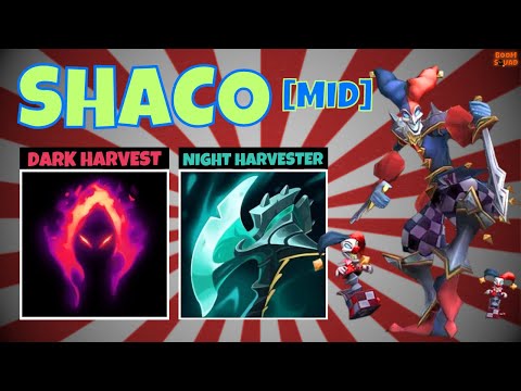 Shaco with Dark Harvest & Night Harvester | MID LANE | KDA = 13/6/22 | RANKED FLEX