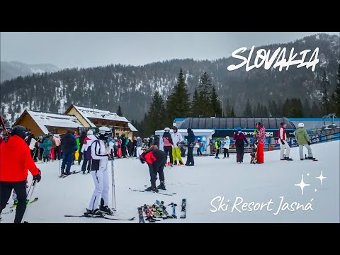 Snowy Walk in Ski Resort Jasna - Chopok Slovakia ⛷️🚠❄️