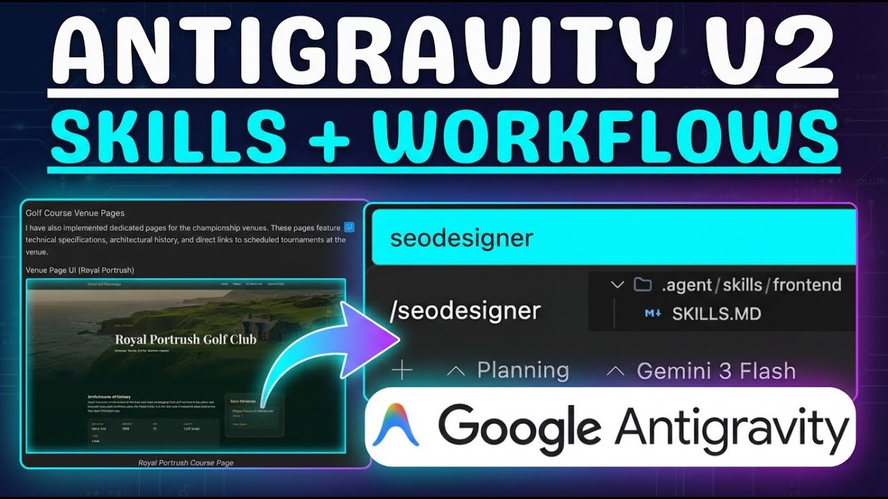 Google AntiGravity Just Got a HUGE Upgrade (Workflows + Skills)