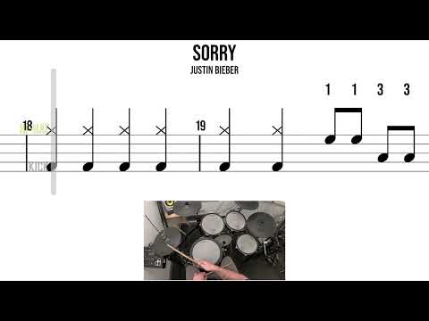 Sorry  Justin Bieber🥁 Medium Beginner Version