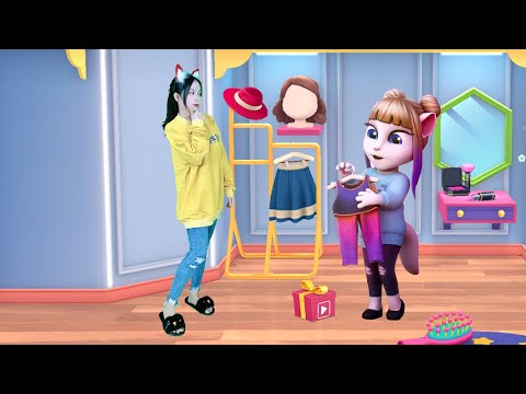 Imitate Angela Wearing Cute Outfits | My Talking Angela 2 In The Real lIfe
