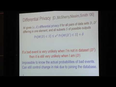 NIPS: Oral Session 9 - Cynthia Dwork