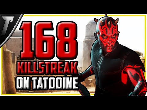 Star Wars Battlefront 2 OLD MASTER Darth Maul 168 Killstreak (Tatooine)