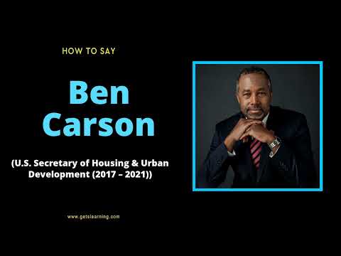How to Say Ben Carson [American Accent]