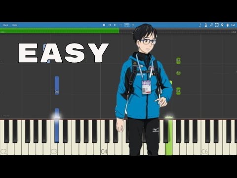 How to play Yuri!!! On Ice Theme - EASY Piano Tutorial - History Maker