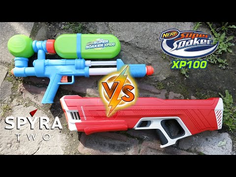 SPYRA TWO vs Nerf Super Soaker XP100 (distances measured!)