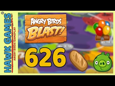 Angry Birds Blast Level 626 - 3 Stars Walkthrough, No Boosters