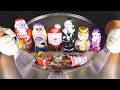 ASMR Chocolate Santa Claus Ice Cream Rolls Oreo KitKat Milka Kinder Ferrero Rocher Daim