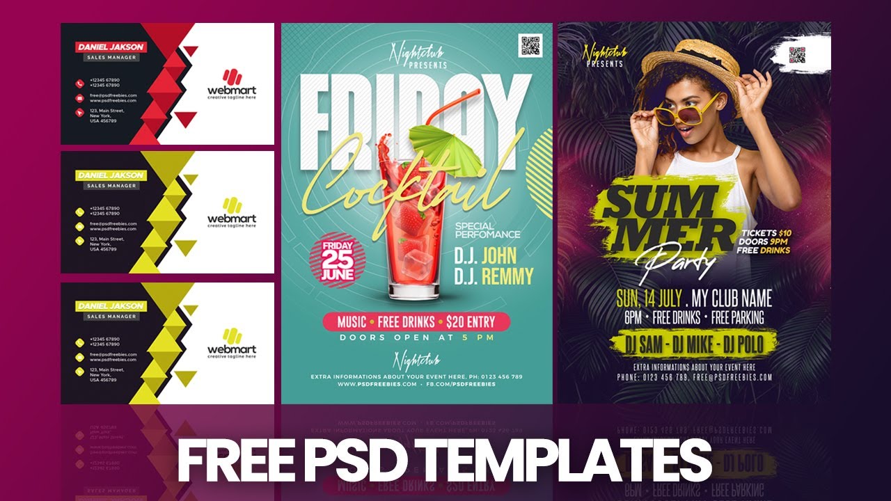 How To Download and Use FREE PSD TEMPLATES | Free Flyer, Business Cards, Brochure Templates