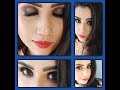 Red Hella Makeup Look With Red Orange Lipstick Rachmakeups