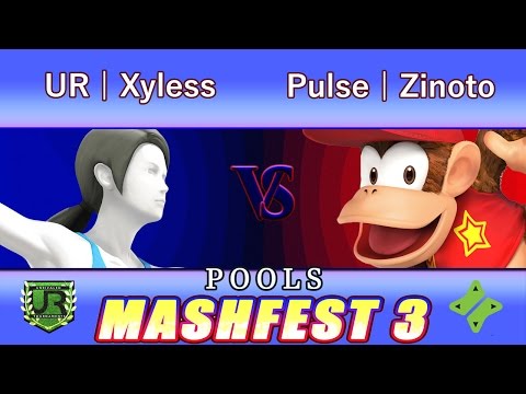 Mashfest 3  POOLS - UR | Xyless (Wii Fit) vs Pulse | Zinoto (Diddy Kong)