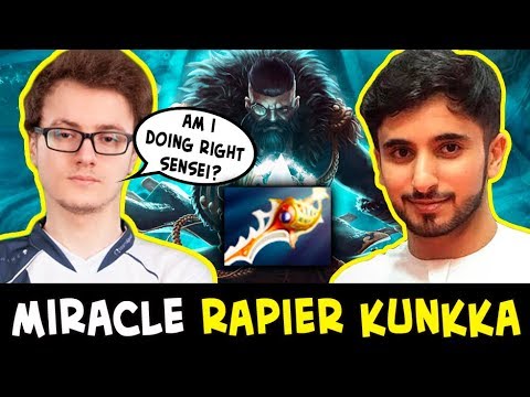 He picked CARRY Earth Spirit — Miracle answered with RAPIER Kunkka