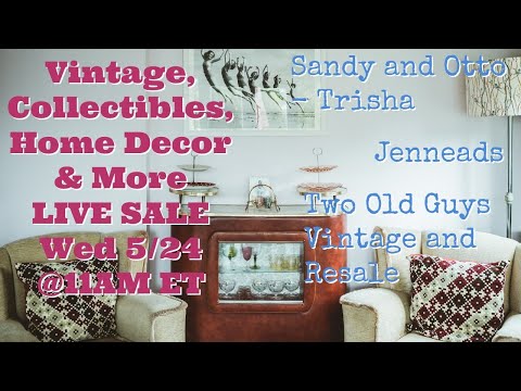 Curated Live Sale Incredible Deals on Unique Vintage Finds! | May 24 @4pm et (1pm pt)